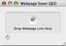 Webpage Saver QED 0.0 beta : Main window