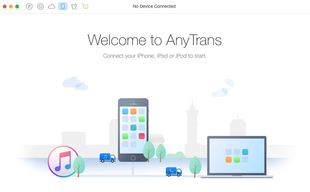 AnyTrans for iOS 5.3 : Welcome Window