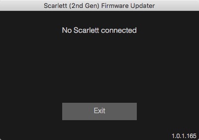 Scarlett 2nd Gen Updater 1.0 : Main window