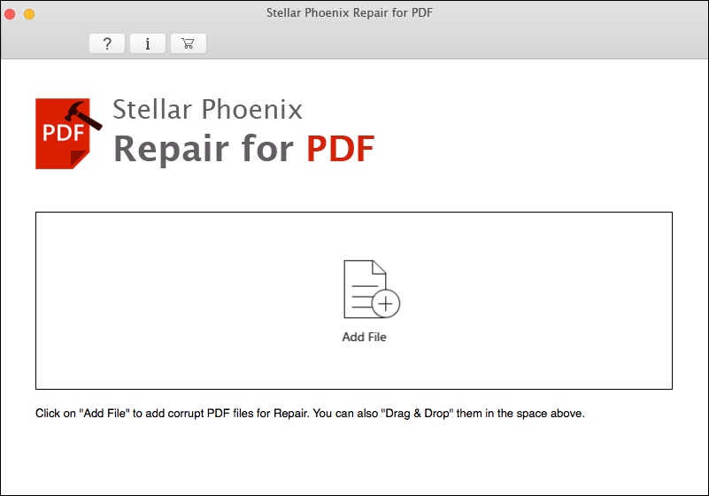 Stellar Phoenix Repair for PDF 2.0 : Main window