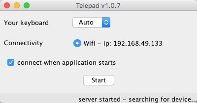 Telepad 1.0 : Main Window
