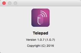 Telepad 1.0 : About Window