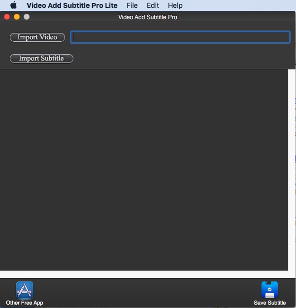 Video Add Subtitle Pro Lite 3.1 : Main window