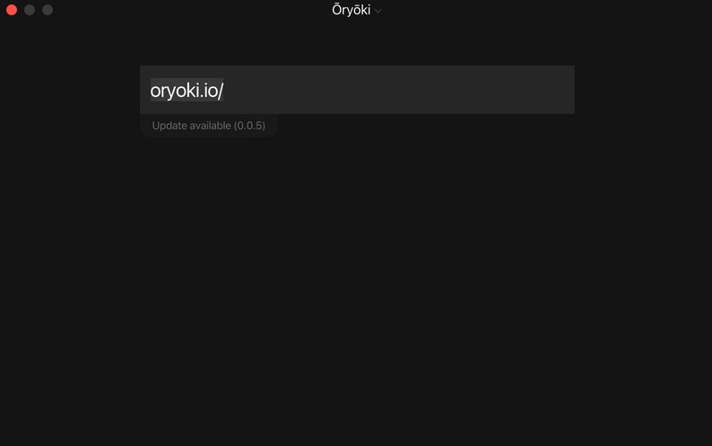 Oryoki 0.0 beta : Main window