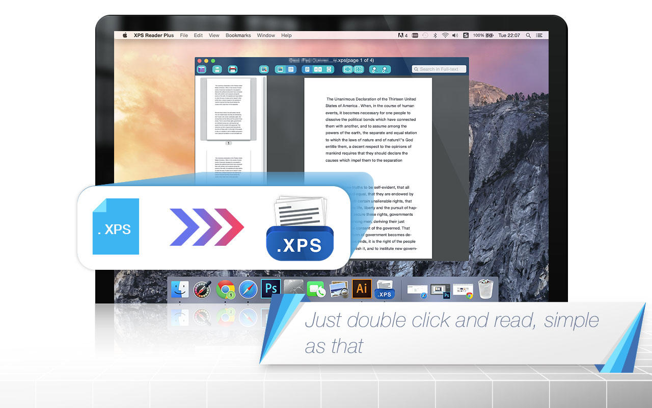 XPS Reader Plus 2.0 : Main Window