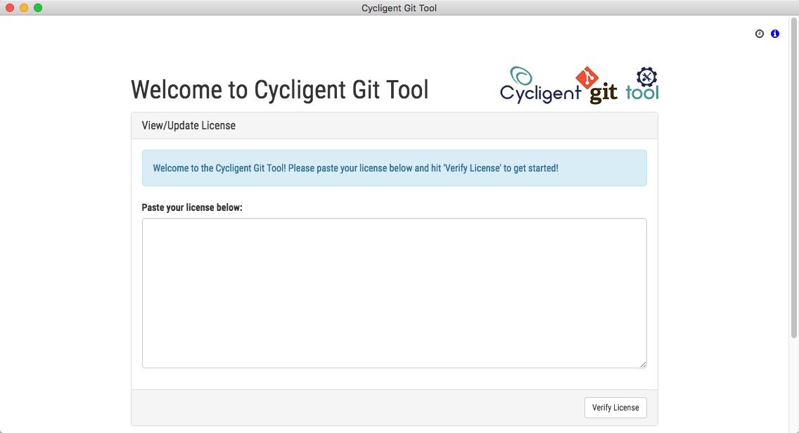 Cycligent Git Tool 0.4 : Main window
