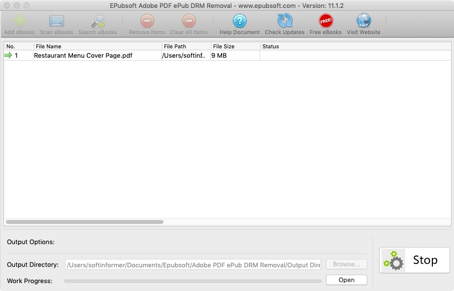 EPubsoft Adobe PDF ePub DRM Removal 11.1 : Converting