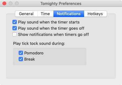 Tomighty 1.2 : Notifications