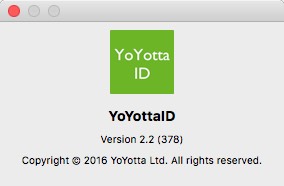 YoYottaID 2.2 : About Window