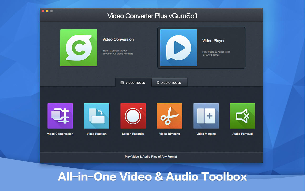Video Converter Plus vGuruSoft 1.1 : Main Window