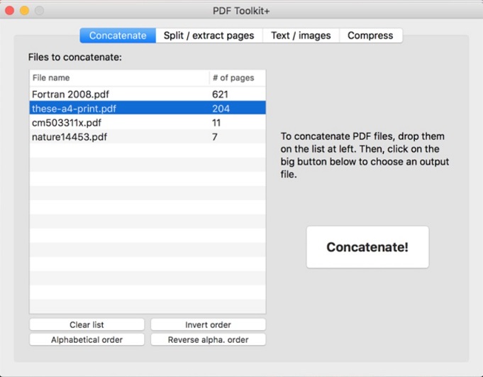 PDF Toolkit + 2.4 : Concatenate Tab