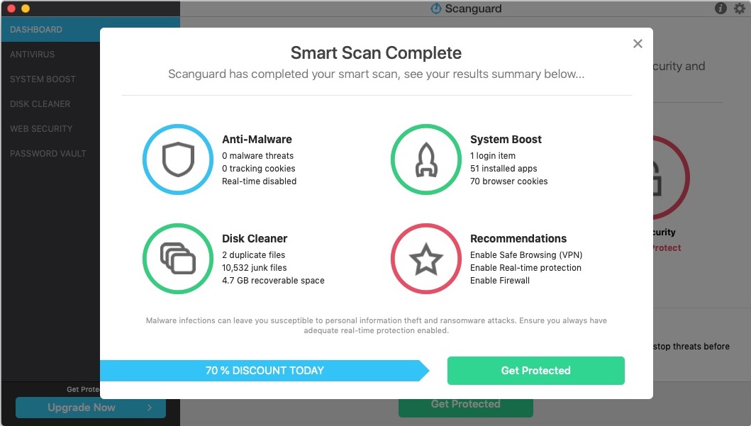 ScanGuard 4.1 : Smart Scan Complete