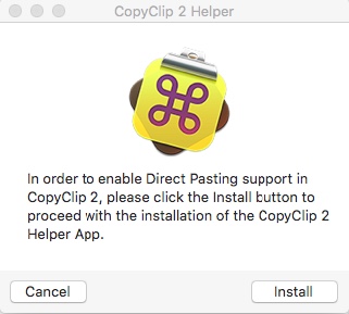 CopyClip 2 Helper 1.0 : Main window