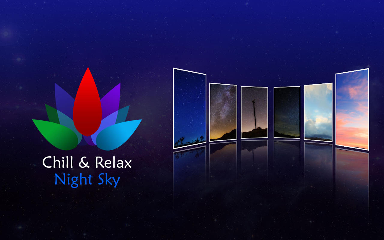 Chill & Relax Night Sky Stars Video & Sound 1.0 : Main Window