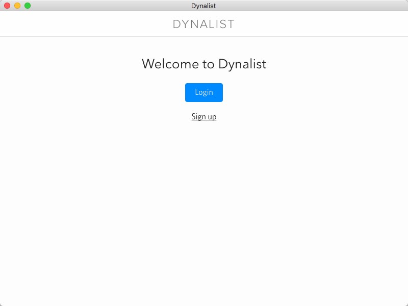 Dynalist 1.0 : Main Window