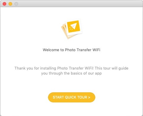 Photo Transfer WiFi 1.1 : Welcome Screen 