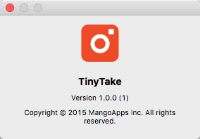 TinyTake 1.0 : About Window