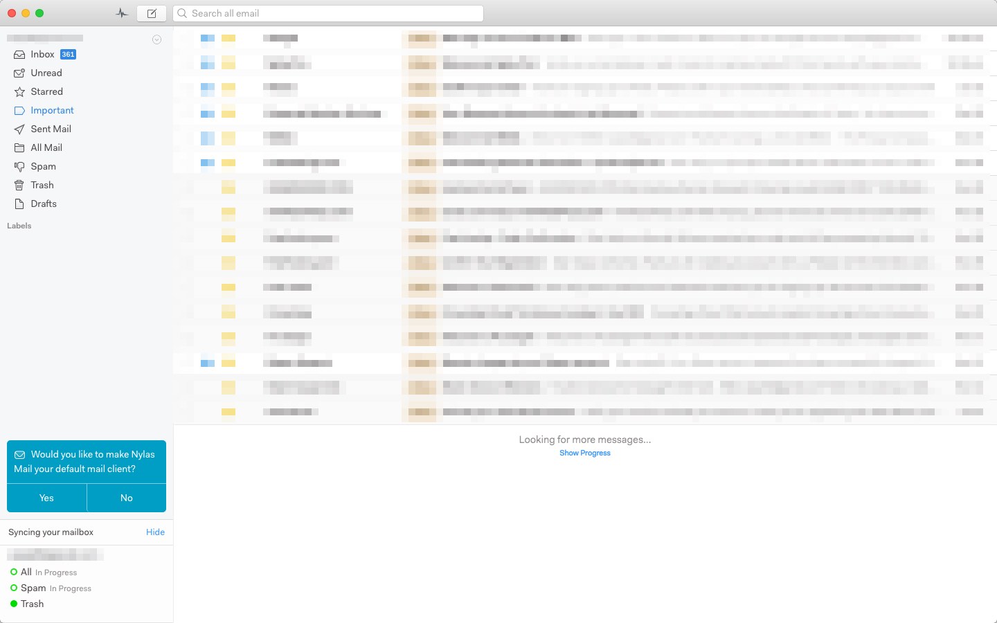 Nylas Mail 1.0 : Main Window
