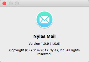 Nylas Mail 1.0 : About Window