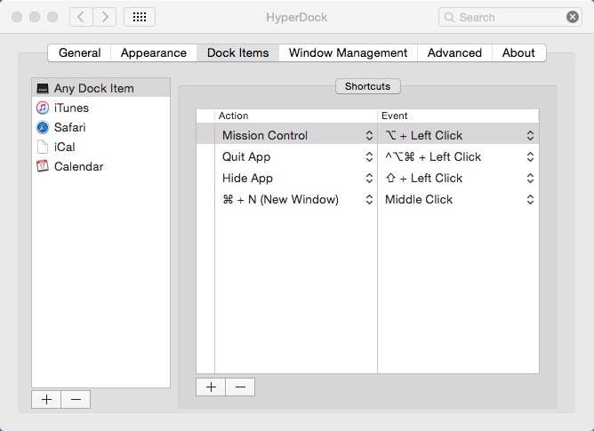 HyperDock 1.7 : Configuring Dock Items Settings