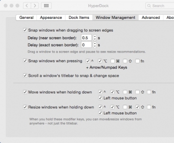 Configuring Window Management Settings