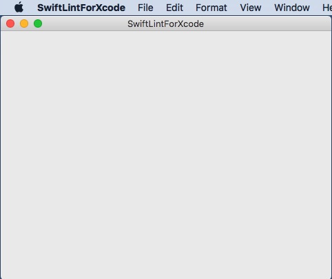 SwiftLint for Xcode 0.1 : Main window