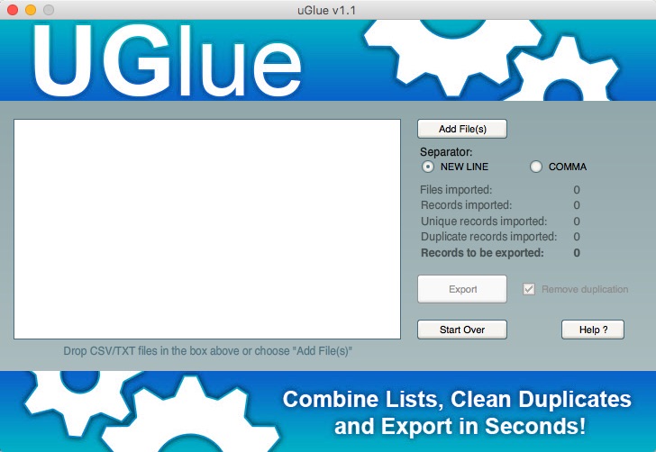 uGlue 1.1 : Main window