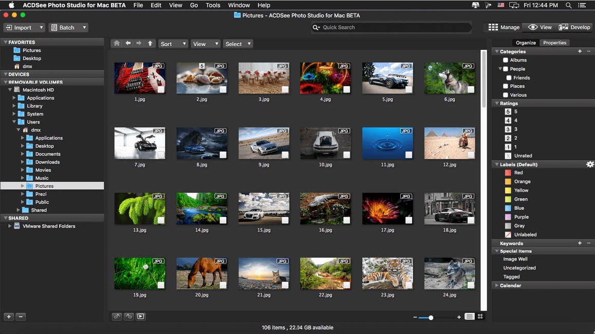 ACDSee Photo Studio for Mac 2.0 beta : Main window