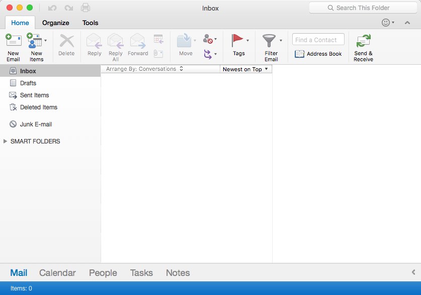 Microsoft Office 2016 : Outlook Main Window