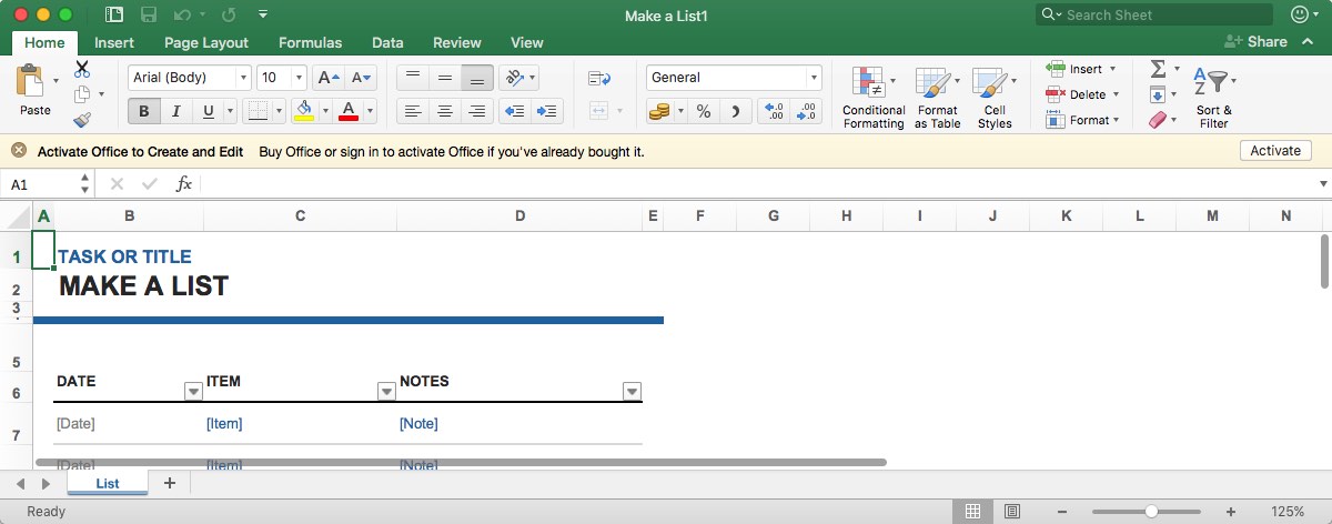 Microsoft Office 2016 : Edit Excel File