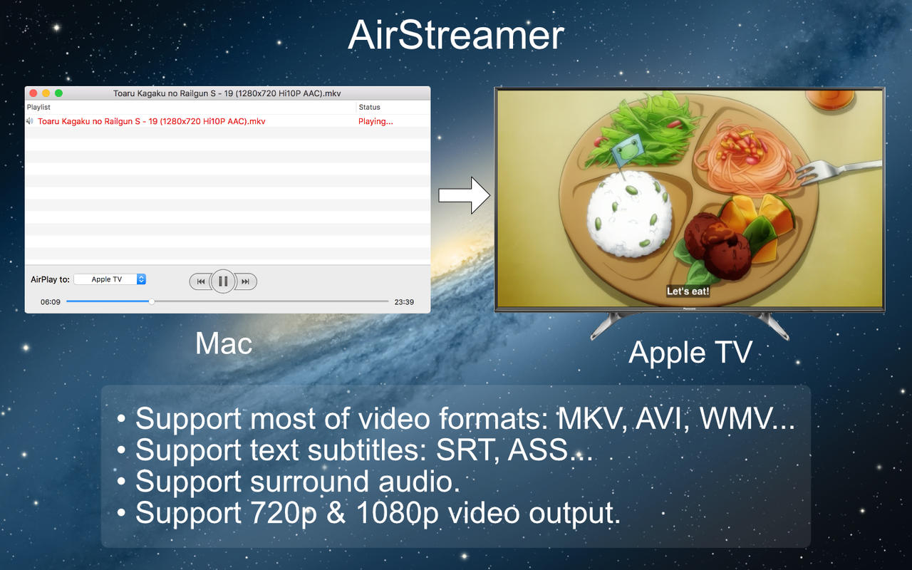 Air Streamer 1.2 : Main Window