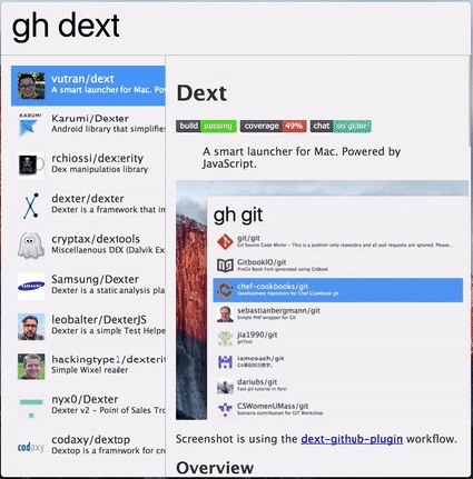 Dext 0.7 : Main window