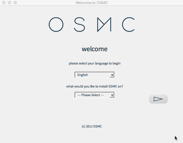 OSMC 1.0 : Main window