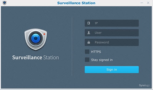 Surveillance Station Client 1.0 : Main window