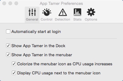 App Tamer 2.3 : Preferences Window
