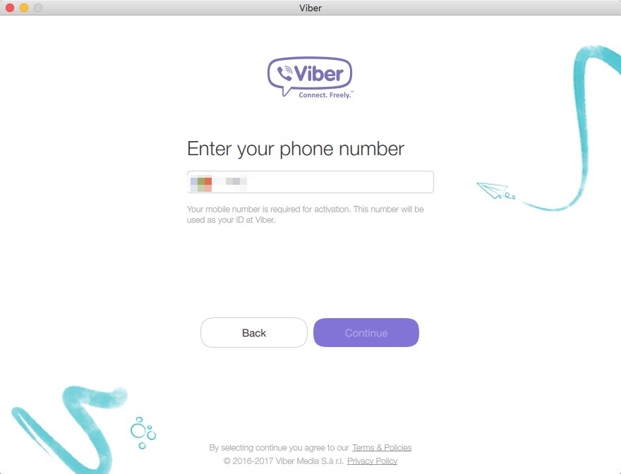 Viber 6.6 : Setup Number Phone
