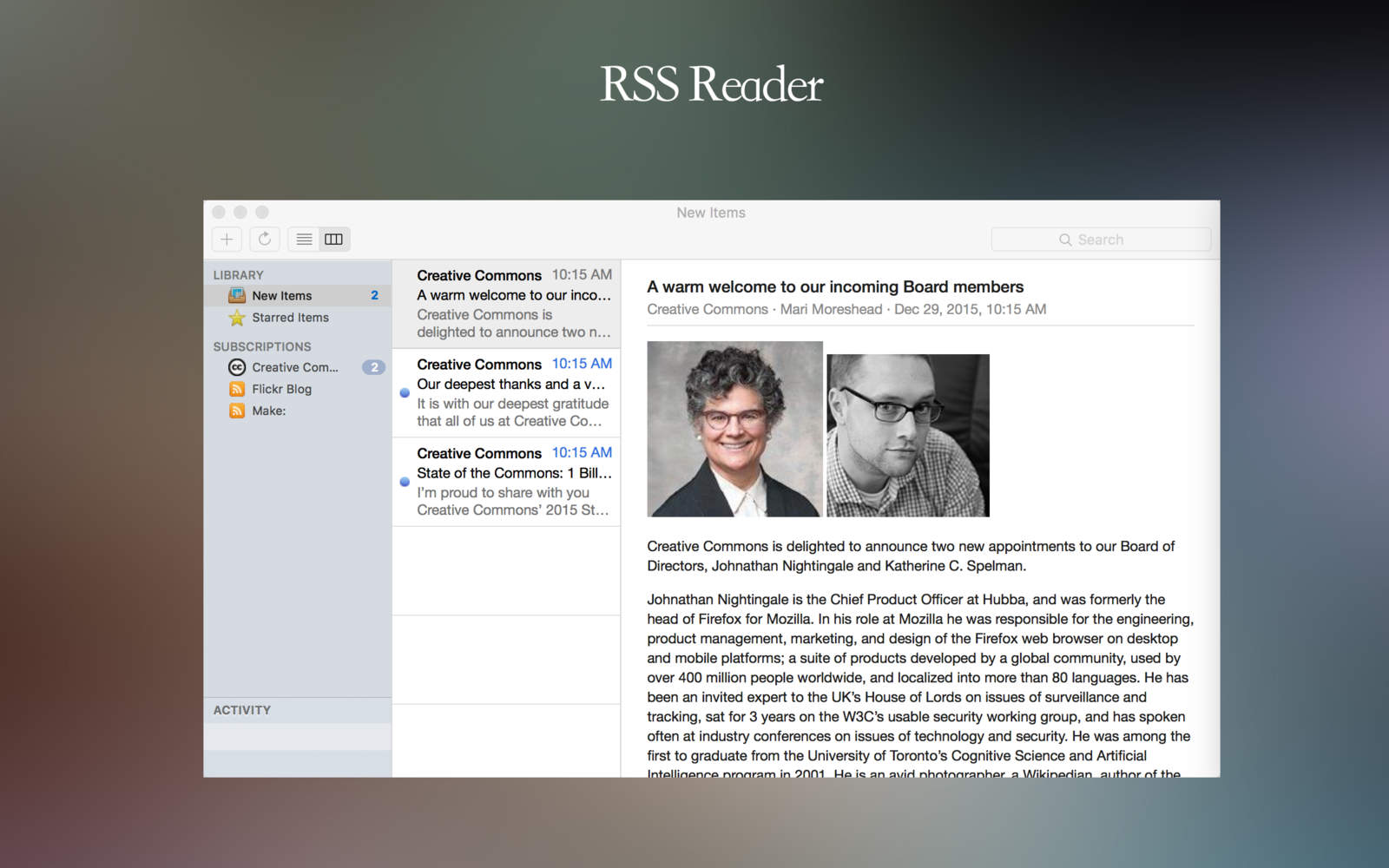 RSS Read Pro 1.0 : Main Window