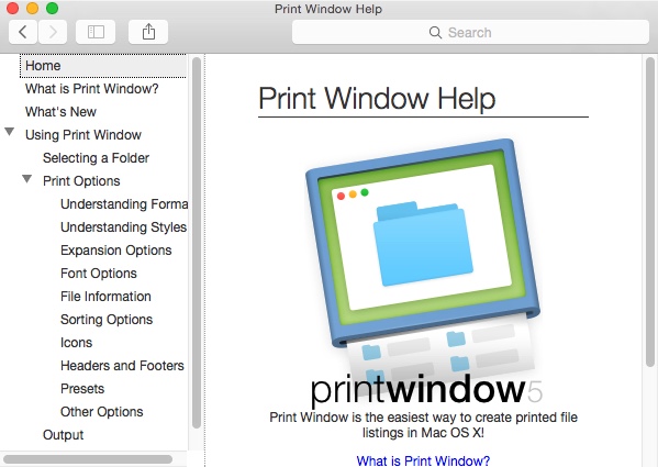 Print Window 5.3 : Help Guide
