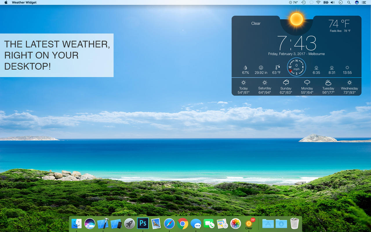 Weather Widget 1.0 : Main Window