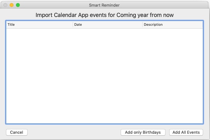 Smart Reminder 3.9 : Import Calendar Event