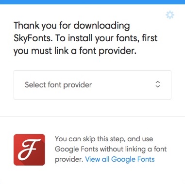 SkyFonts 5.9 : Welcome Window