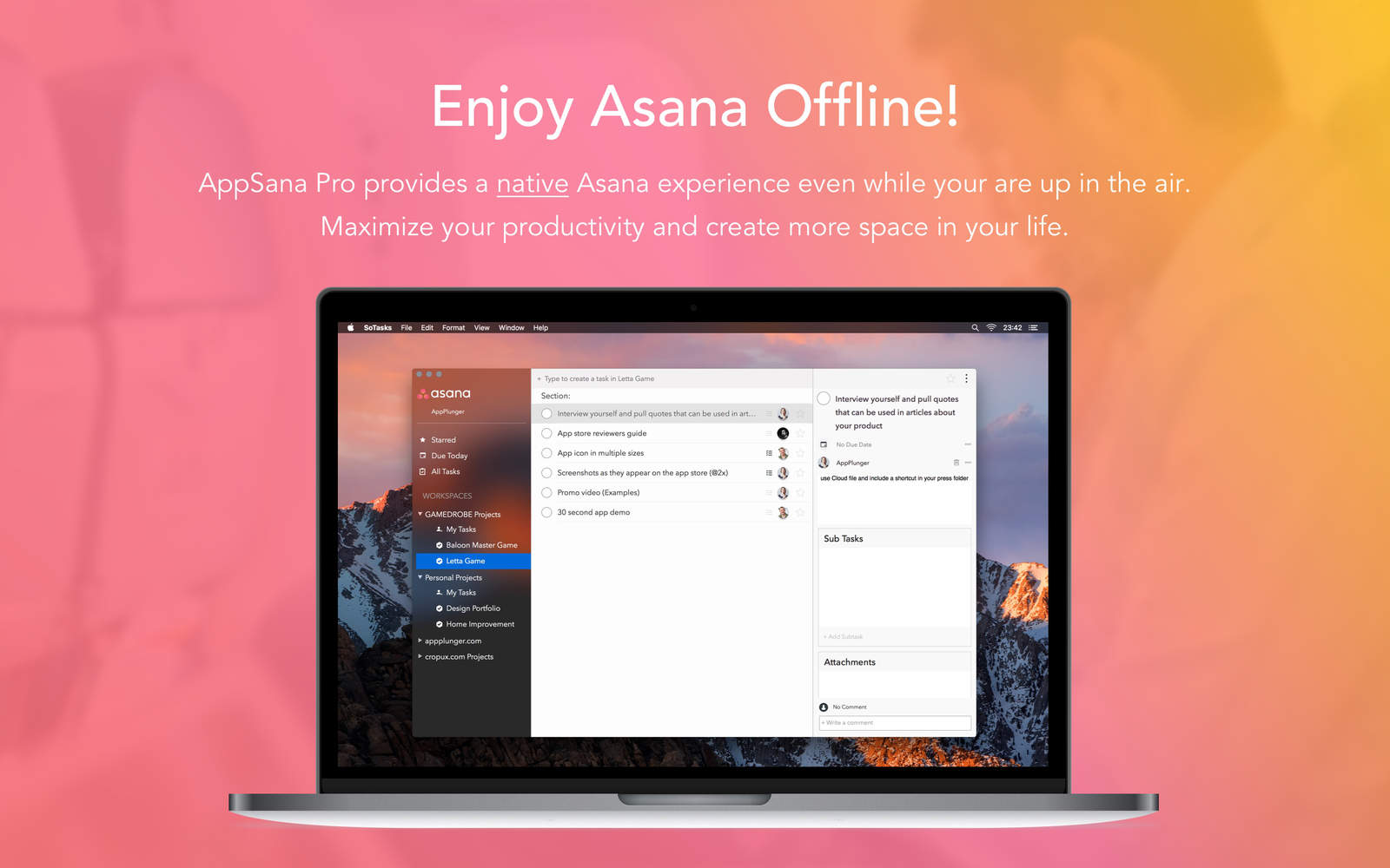 AppSana Pro 1.7 : Main Window