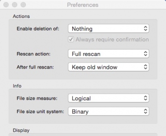 Preferences Window