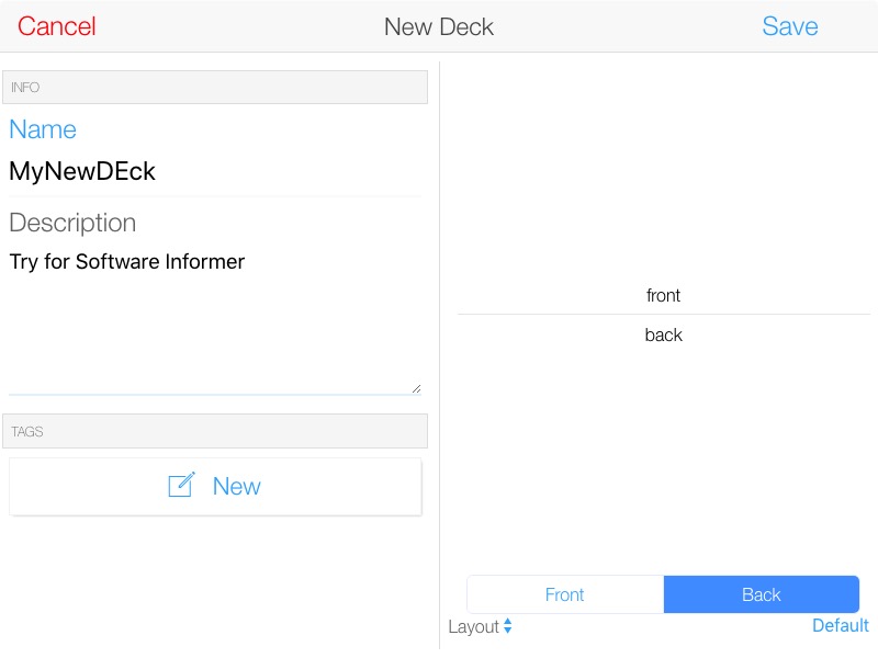 AnkiApp 2.9 : Create New Deck