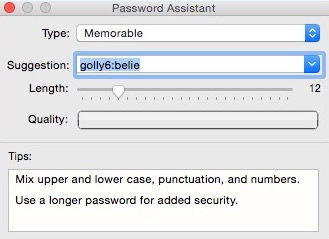Concealer 1.3 : Password Assistant Window