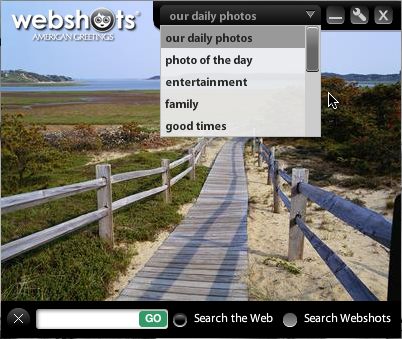 Webshots Daily Features 1.0 : Main window