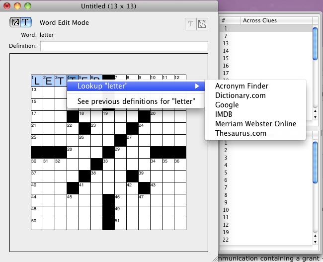 CrosswordMaster 1.1 : Look up the word