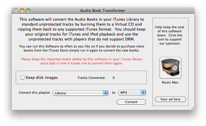 Audiobook Transformer 1.4 : Main Window