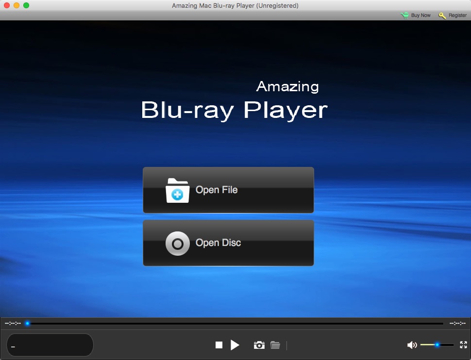 Amazing Mac Blu-ray Player 5.8 : Main window