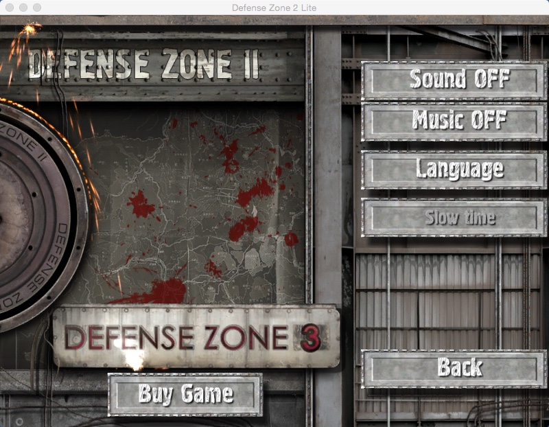 Defense Zone 2 1.6 : Game Options
